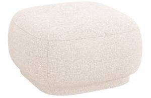 Cosmopolitan Design Světle béžová čalouněná podnožka Camden 65 x 65 cm