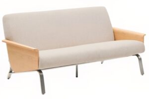 Kave Home Béžová dubová dvoumístná pohovka Amsen 165 cm