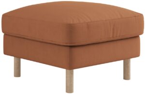 Micadoni Oranžová sametová podnožka Eden 64 x 64 cm