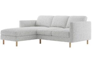 Micadoni Šedá rohová pohovka Eden 250 cm