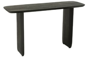 J-line Černý dřevěný toaletní stolek Acacia 130 x 76