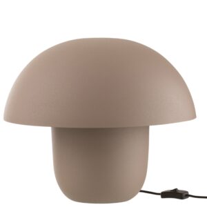 J-line Tmavě béžová kovová stolní lampa Cordelius 35 cm