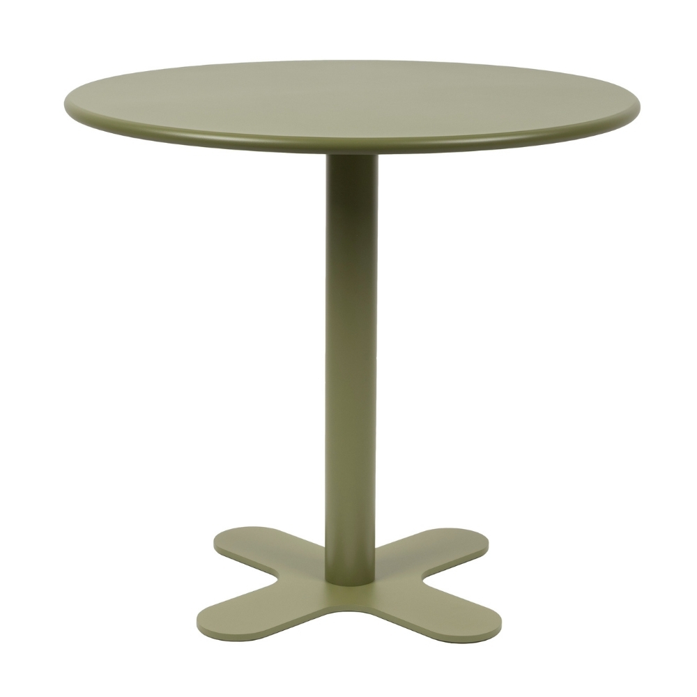 White Label Zelený zahradní bistro stolek SANJAY 80 cm