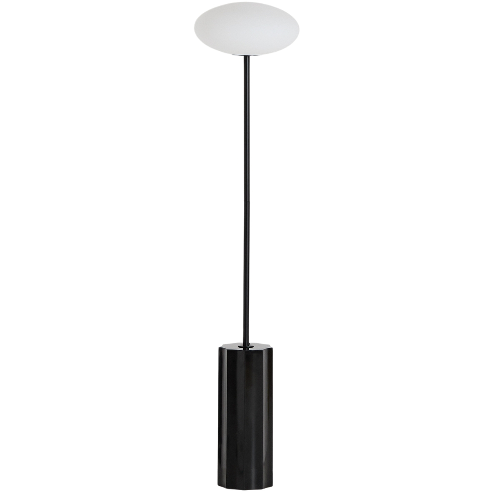 Kave Home Černá mramorová stojací lampa Idela