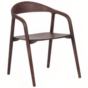 FormWood Hnědá dřevěná jídelní židle Kira