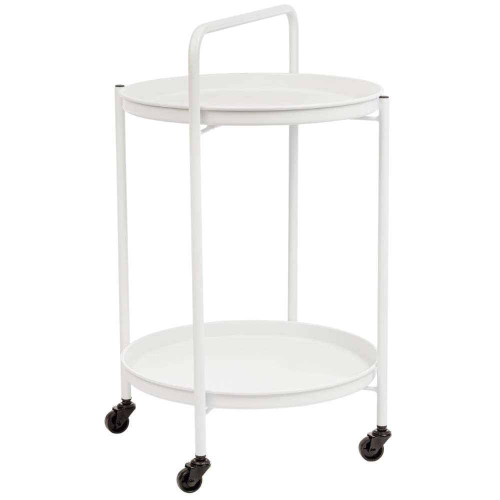 Bizzotto Bílý zahradní servírovací stolek Austin 45 cm