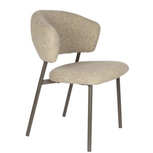 White Label Zelená čalouněná jídelní židle JASMINE