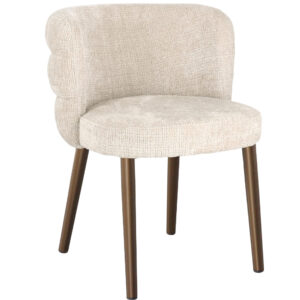 Bizzotto Béžová čalouněná židle Ilma s bronzovou podnoží