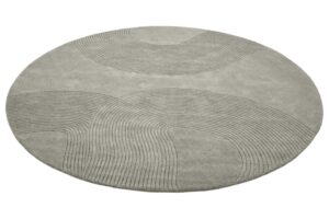 Bolia Světle šedý vlněný kulatý koberec Zen 200 cm