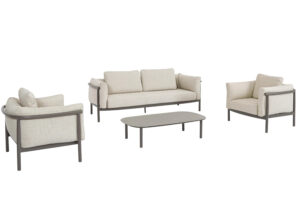 Bizzotto Béžovo-hnědý zahradní set pohovky