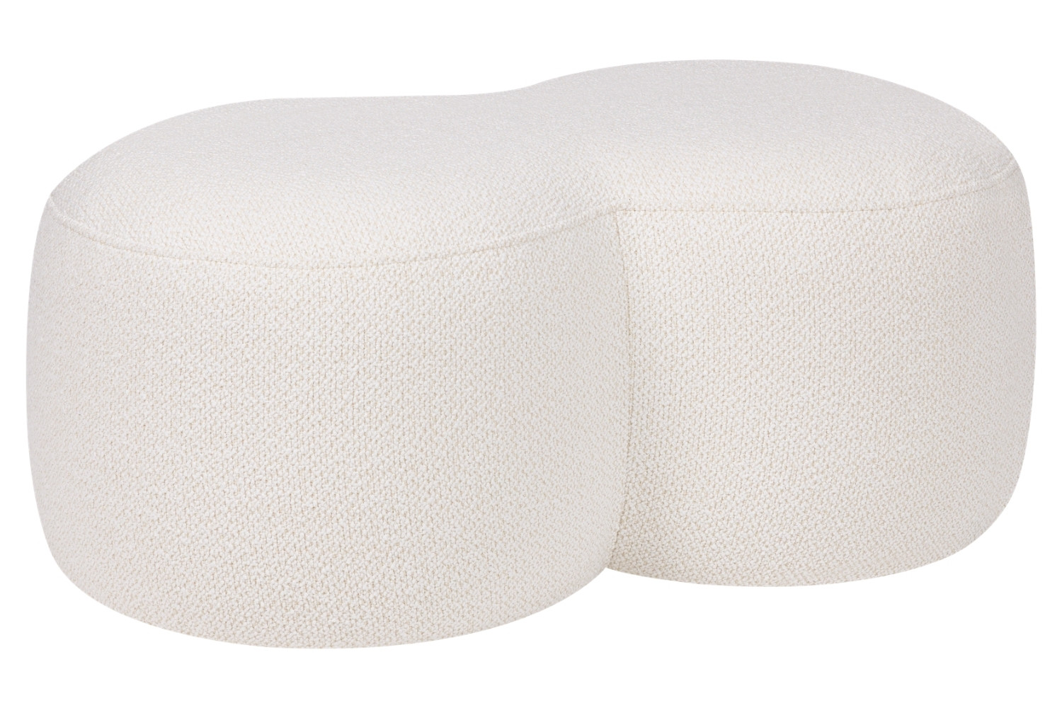 noo.ma Béžový bouclé taburet Umbo 88 x 50 cm