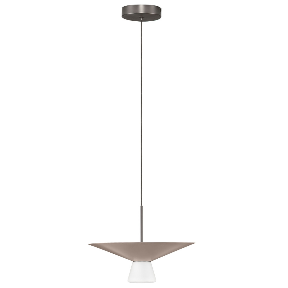 Nova Luce Světle hnědé závěsné LED světlo Baris 38 cm
