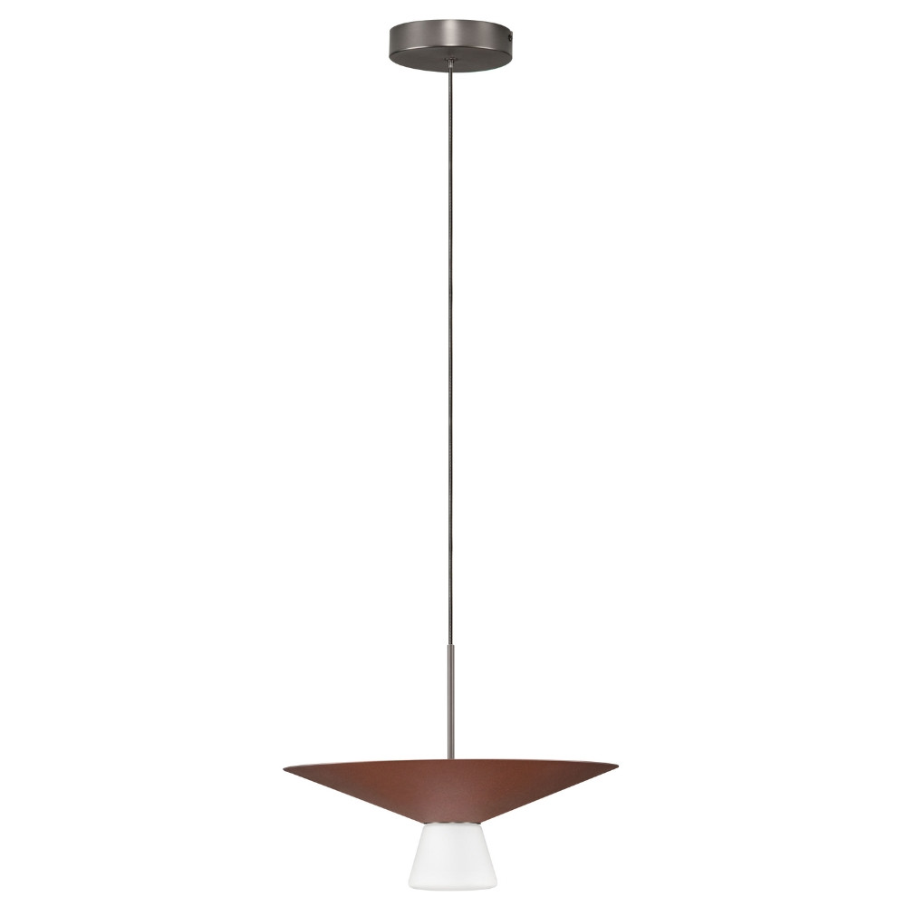 Nova Luce Hnědé závěsné LED světlo Baris 38 cm
