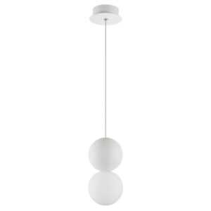 Nova Luce Bílé skleněné závěsné světlo Zero 10 cm