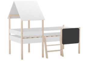 Marckeric Bílá dětská vyvýšená postel Mint 90 x 190 cm