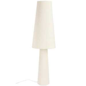 Bizzotto Bílá bouclé stojací lampa Radha 120 cm