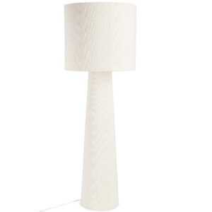 Bizzotto Bílá bouclé stojací lampa Radha 130 cm