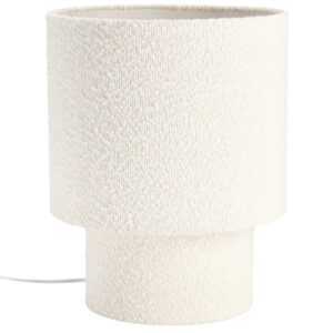 Bizzotto Bílá bouclé stolní lampa Radha
