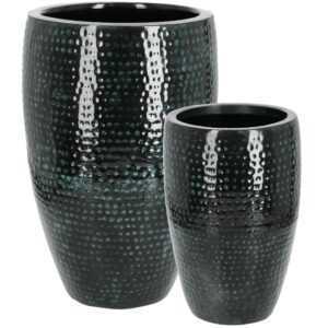 Bizzotto Set dvou kovových zahradních květináčů Nirad Ø32/45 cm