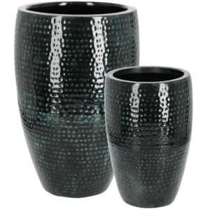Bizzotto Set dvou kovových zahradních květináčů Nirad Ø32/45 cm