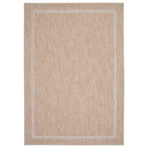 Fargotex Světle hnědý zahradní koberec Grano Frame 200 x 290 cm