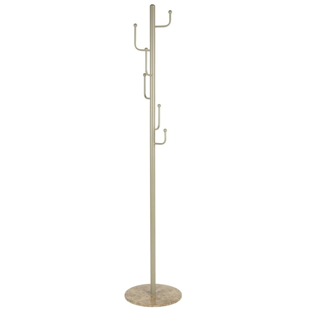 Housecraft Living Béžový kovový stojací věšák Baz 178 cm s mramorovou podstavou